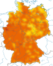 Karte zur Verbreitung des Zilpzalps in Deutschland