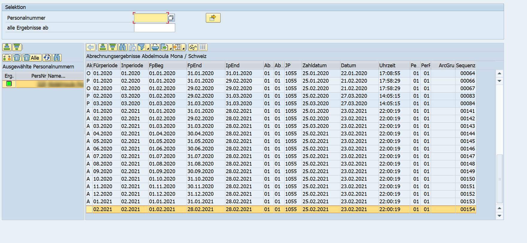 PC_PAYRESULT und die Zugehörigen Tabellen regotz