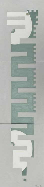 DRAGON 61   P8*3    333mm×1365mm (333mm*455mm each)   Acrylic, wood  2024