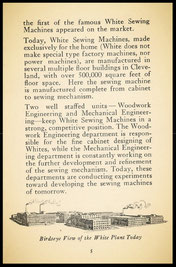 Birdseye view sketch of the modern White Sewing Machine Company plant, showcasing its extensive factory complex.