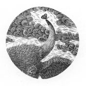 2008　風そよぐ中 Field of Fur　5. 0x 4. 8cm-Limited Edition 30　木口木版 ￥7,000