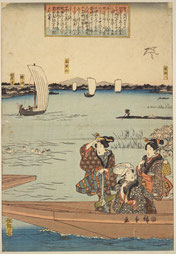 004　隅田川渡しの図2　広重　1856年