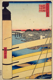 003　日本橋江戸ばし　名所江戸百景　広重　1857年