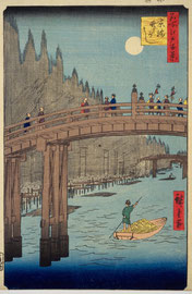 001　京橋竹がし　名所江戸百景　広重　1857年