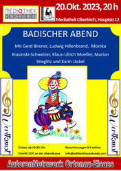 Freitag, 20.10.2034 Badischer Abend Mediathek Oberkirch