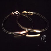 Pferdehaararmband Rosegold vergoldet