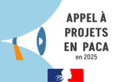 dessin d'un haut-parleur pour l'Appel à Projets 2025 avec le drapeau de la République