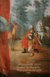 Charras d'Hier et d'Aujourd'hui - Charras - 16 - détail du tableau de Saint Vivien se trouvant dans l'église de Charras