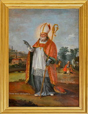 Charras d'Hier et d'Aujourd'hui - Charras - 16 - Eglise de Charras - tableau représentant Saint Vivien, saint patron de l'église