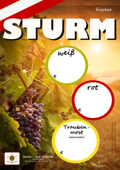 Sturm & Most - Plakat - Steirer Rudi Weghofer - winzerclub.at - Sturmzeit