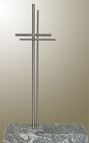 EDELSTAHL GRABKREUZ 120 X 39 CM