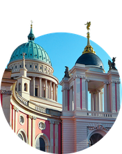 Besichtigungen in Potsdam - Fortunaportal und Nikolaikirche