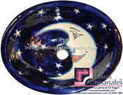 <img src="Ovalín Especial Ovalado Luna.jpg" alt=" Ovalín Especial Ovalado decorado mexicano Luna pintado a mano para sobre Poner hecho en México 100% a mano" />