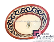 <img src="Ovalín Especial Ovalado Greca Terracota Azul.jpg" alt=" Ovalín Especial Ovalado decorado mexicano Greca Terracota Azul pintado a mano para sobre Poner hecho en México 100% a mano" />