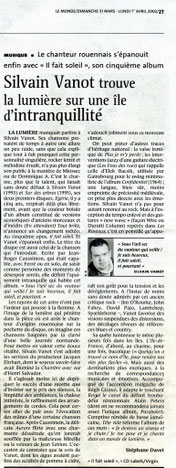 Le Monde. Mars 2002.