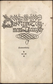 Luther Neues Testament 1522, Titelseite