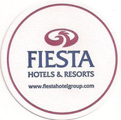 POSAVASO DE  HOTELES DE ESPAÑA - FIESTA,HOTELS & RESORTS - CARTÓN FINO (USADO) 1€.