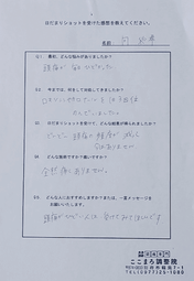 大分別府 頭痛専門ここまろ調整院で施術をうけ、頭痛が改善した大分県別府市在住の向さんから喜びの声を頂戴しました。毎日ひどい頭痛でロキソニンを服用していたのに、今では頭痛がない生活を送っておられます。