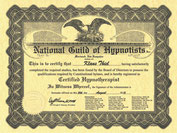 Zertifikat National Guild of Hypnotists