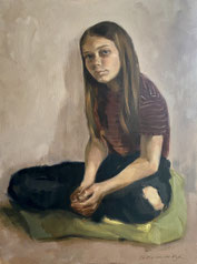 Paula, oil on linen 80x60cm