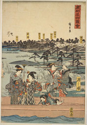 005　隅田川渡しの図3　広重　1856年