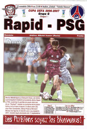 Programme  Rapid Bucarest-PSG  2006-07