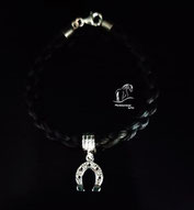 Pferdehaarschmuck Armband Hufeisen Silber