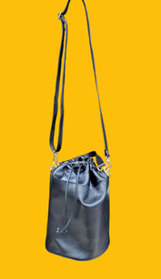 borsa secchiello in pelle