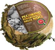 pecorino maremma new taste sheep sheep’s cheese dairy caseificio tuscany tuscan spadi follonica block 1200g 1.2kg italian origin milk italy matured aged in leaf leafs of walnut walnuts nut nuts refine refined flavored flavor stagionato nelle noci