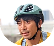 今田イマオ ワークマン 春夏 自転車 コーデ