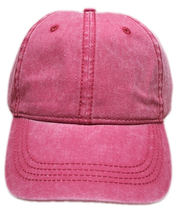 Kappe uni 6-Panel rot washed