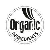 Schwarzes Logo für organische Inhaltsstoffe.