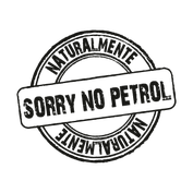 Schwarzes Logo für "No Petrol" in den Produkten.