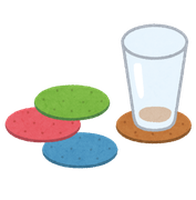 （イラスト）カラフルなコースター
