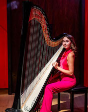 Luxury harpist booking contact