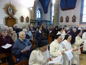 La chapelle St François a accueilli la célébration eucharistique de la "journée de la vie consacrée"