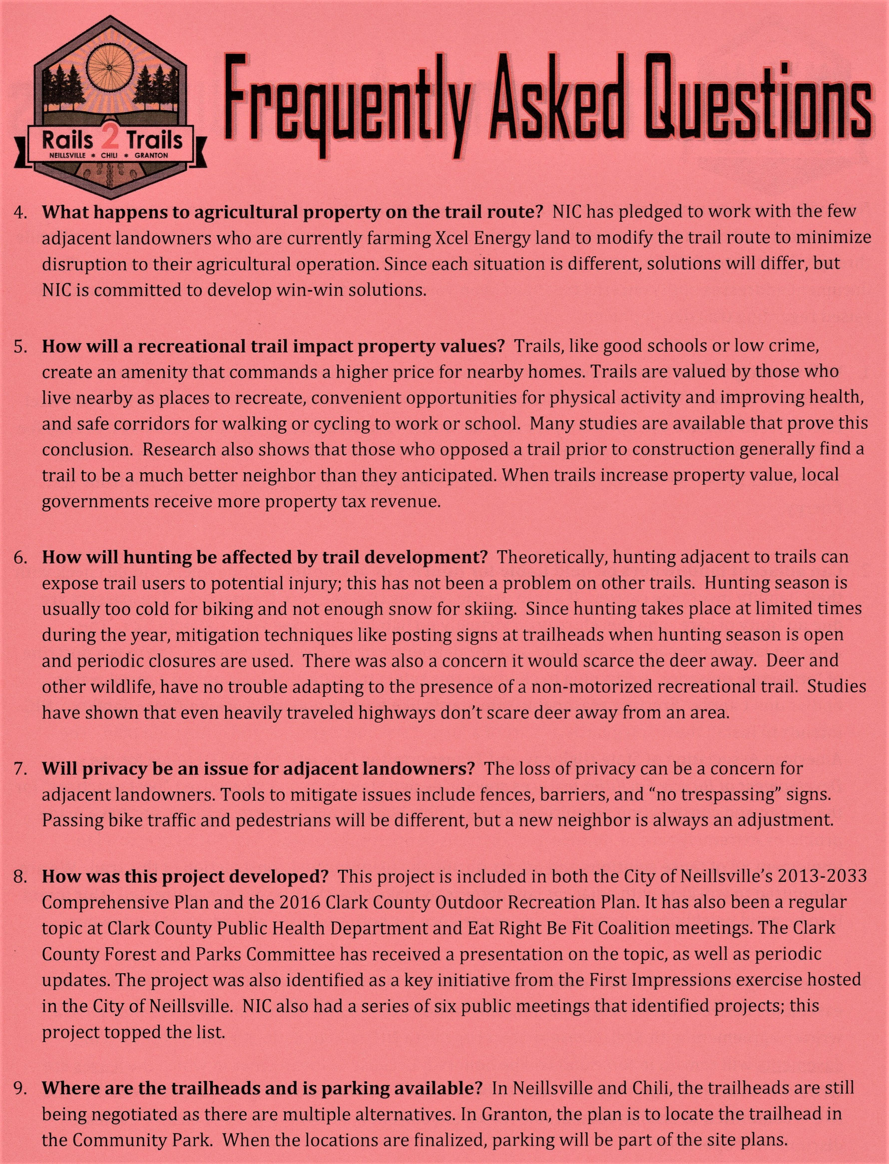 Rails to Trails Neillsville Improvement Corporation