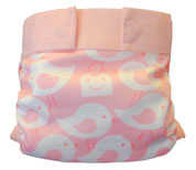 couche lavable hybride te3 gladbaby oiseaux rose
