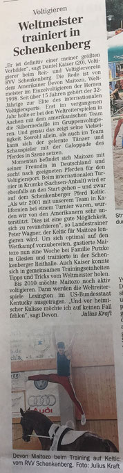 Veröffentlicht mit freundlicher Genehmigung. Quelle: Leipziger Volkszeitung vom 24. Juli 2007 | Regionalausgabe "Delitzsch-Eilenburg" | Seite 22