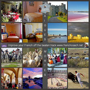 French speaking holiday experience in Aigues-Mortes Camargue, lanscapes, local culture, remparts, salines