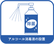 アルコール消毒液の設置