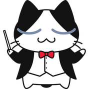 猫の指揮者のイラストです