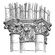 Chapiteaux Notre-Dame d’Amiens, dessin, coll. Duthoit