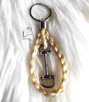 Schlüsselanhänger geflochten mit Trense passend zu dem Armband mit Trense