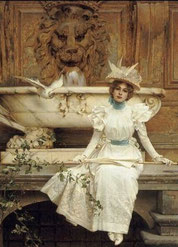 VITTORIO MATTEO CORCOS - Attesa alla fontana