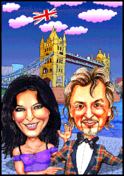 Karikaturen zeichnen lassen, Urlaub im London.