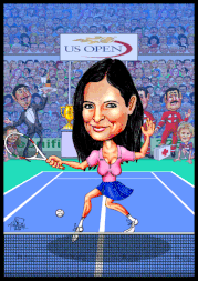 Eim Tennisspieler bei den US-Open.