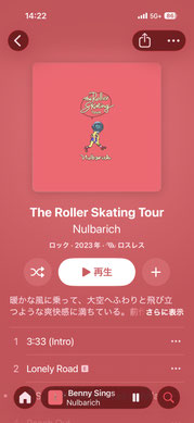 2026/6/27　iphoneのapplemusicのNulbarichの画面