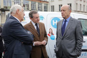 Aux côtés de Jean-François Le Grand et Alain Juppé pour présenter les véhicules à hydrogène