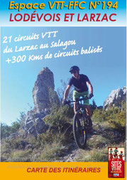 Espace VTT Lodévois et Larzac plan des circuits 